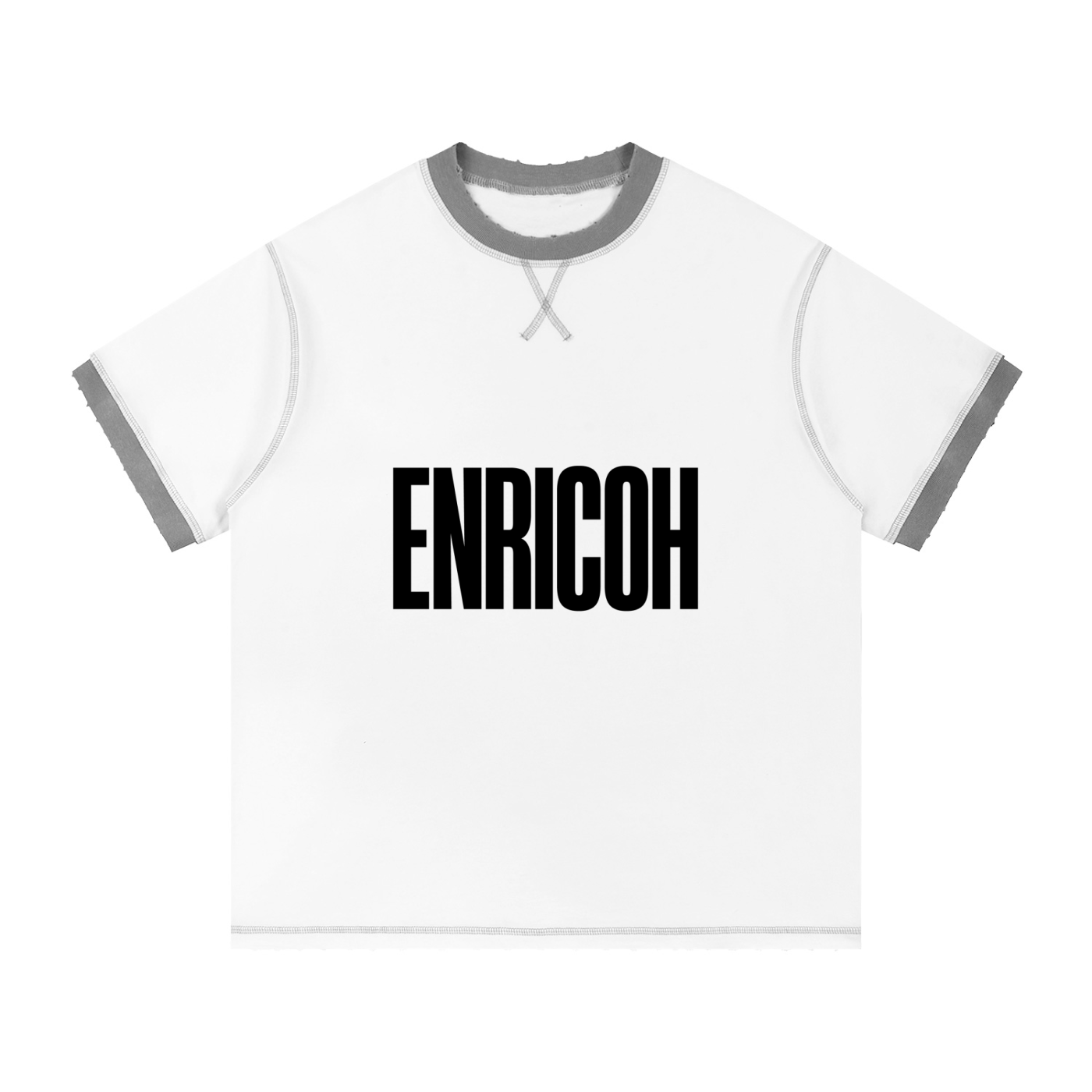 Contrast-Stitched Cotton T-Shirt