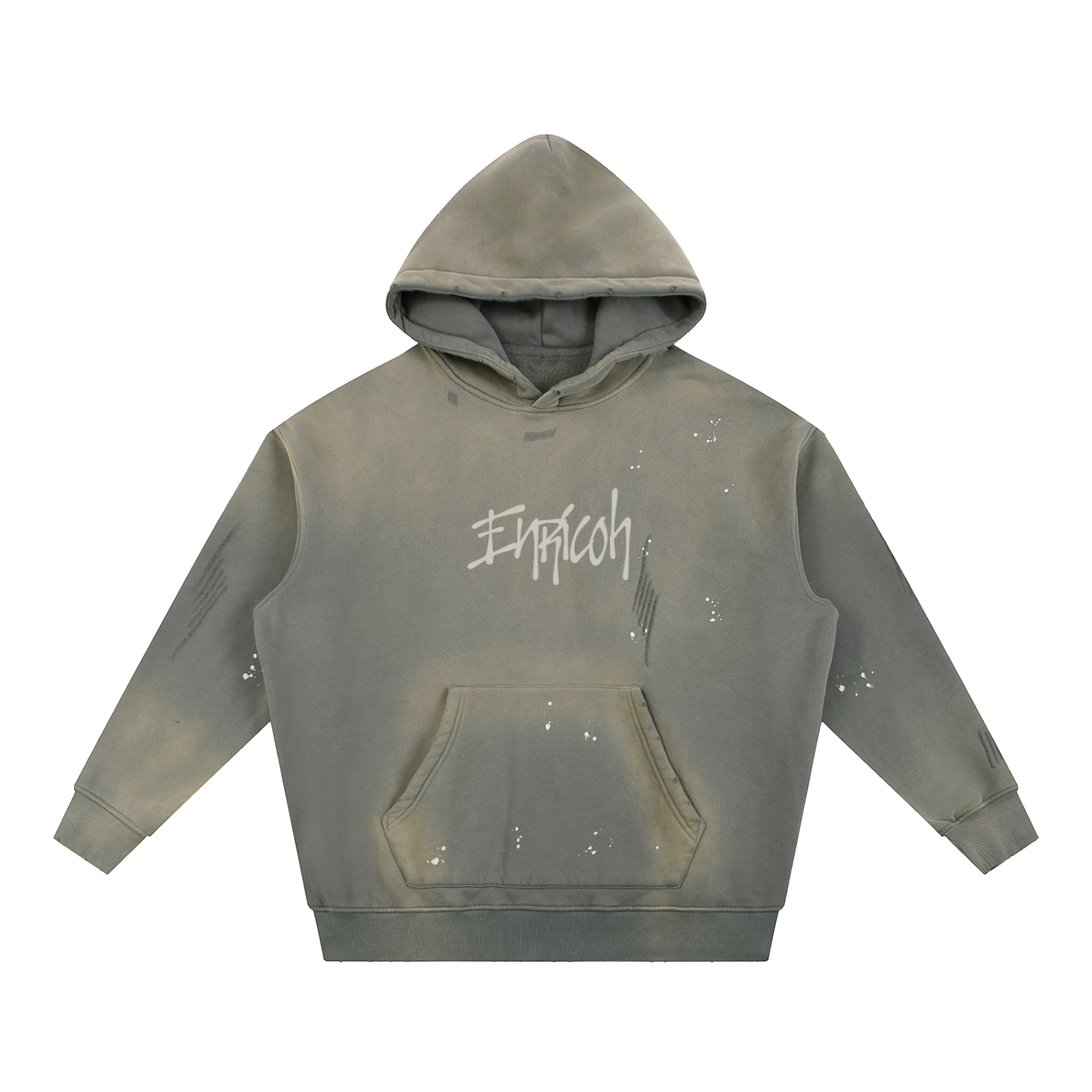'Get Me Hard' Lyrics Vintage Washed Frayed Fleece Hoodie