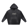 'Get Me Hard' Lyrics Vintage Washed Frayed Fleece Hoodie
