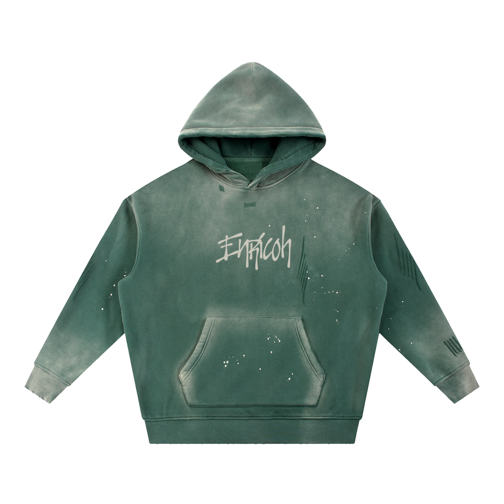 'Get Me Hard' Lyrics Vintage Washed Frayed Fleece Hoodie